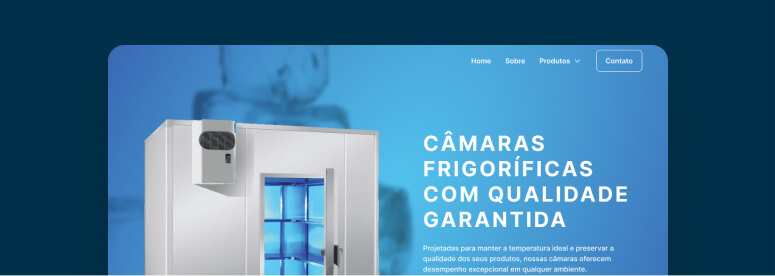 Criação de site para empresa de câmaras frigoríficas