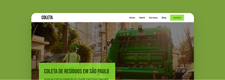 Criação de site para empresa de coleta de resíduos