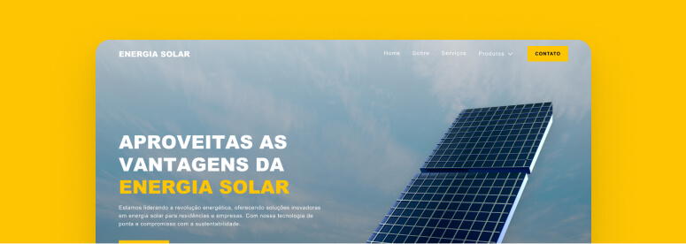 Criação de site para empresa de energia solar
